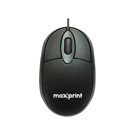 MOUSE COM FIO ESSENTIAL USB 2.0 1200 DPI PRETO MO1000 MAXPRINT
