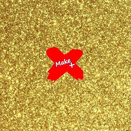 E.V.A COM GLITTER OURO 40x48 CM PACOTE COM 10 FOLHAS MAKE+