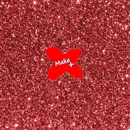 E.V.A COM GLITTER VERMELHO 40x48 CM PACOTE COM 10 FOLHAS MAKE+