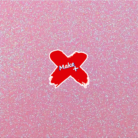 E.V.A COM GLITTER ROSA CLARO 40x48 CM PACOTE COM 10 FOLHAS MAKE+