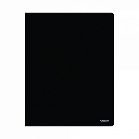 PASTA CATALOGO PVC SEM VISOR 100 ENVELOPES PRETA 245 X 315 MM PLASCONY