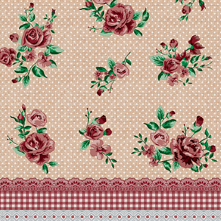 PLASTICO DE MESA TÉRMICO SOFIA VERMELHO PEÇA COM 30 M x 1,40 L DEKASA