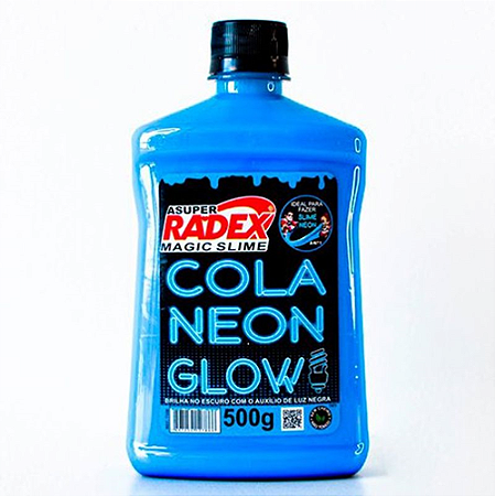 COLA GLOW SLIME NEON AZUL 500G RADEX
