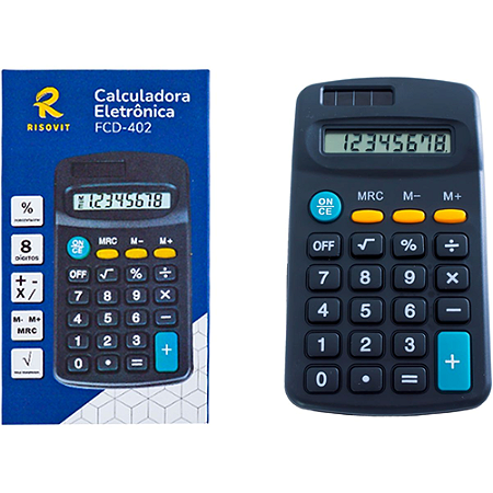 CALCULADORA PEQUENA 8 DIGITOS FCD-402 RISOVIT
