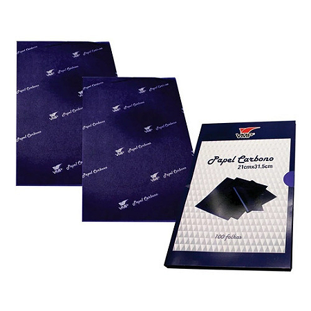 PAPEL CARBONO A4 AZUL 100 FOLHAS VMP