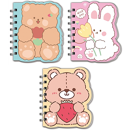 CADERNETA DE ANOTAÇÕES CUTE ANIMAIS 57 FOLHAS 100 X 120 MM VMP