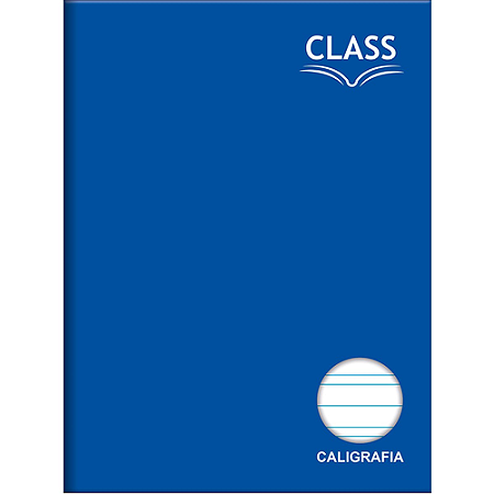 CADERNO CAPA DURA BROCHURA CALIGRAFIA AZUL 80F (5 UN) 200 x 275 MM CLASS FORONI