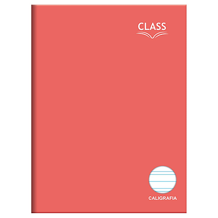 CADERNO CAPA DURA BROCHURA CALIGRAFIA VERMELHO 80F (5 UN) 200 x 275 MM CLASS FORONI
