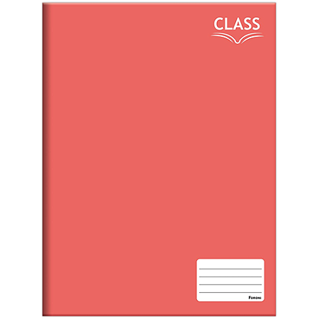 CADERNO CAPA DURA BROCHURAO COLOR VERMELHO 80 FOLHAS (5UN) 200 x 275 MM CLASS FORONI