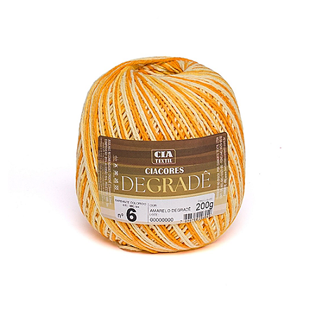 BARBANTE DEGRADE N. 6 200G AMARELO CIACORES