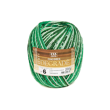 BARBANTE DEGRADE N. 6 200G VERDE BANDEIRA CIACORES