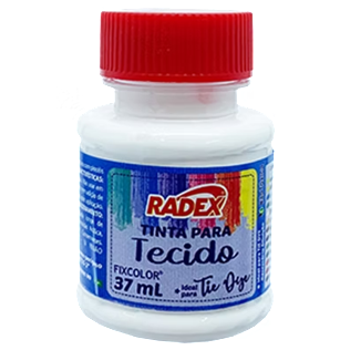 TINTA PARA TECIDO FOSCA BRANCO 37 ML 6 UNIDADES RADEX