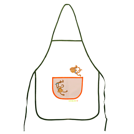 AVENTAL INFANTIL CRISTAL COM BOLSO LEO E LEO