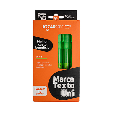 MARCA TEXTO COLOR VERDE 12 UNIDADES UNI JOCAR OFFICE