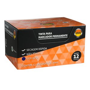 TINTA PARA MARCADOR PERMANENTE 20ML VERMELHO 12 UN JOCAR OFFICE