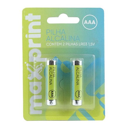 PILHA ALCALINA AAA (2 UN) MAXPRINT