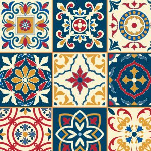 PLASTICO ADESIVO LEOTACK ESTAMPADO AZULEJO 3 45CM x 10M 80 MIC LEOARTE