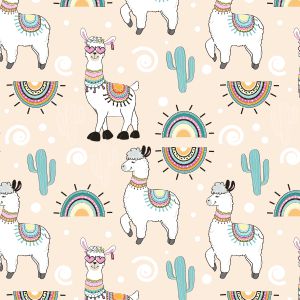 PLASTICO ADESIVO LEOTACK ESTAMPADO LHAMA 1 45CM x 10M 80 MIC LEOARTE