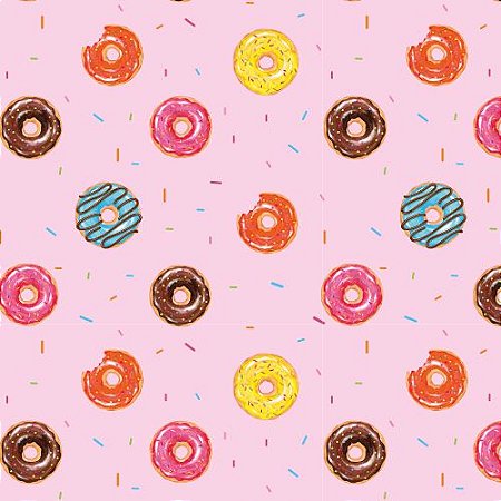 PLASTICO ADESIVO LEOTACK ESTAMPADO DONUT 45CM x 10M 80 MIC LEOARTE