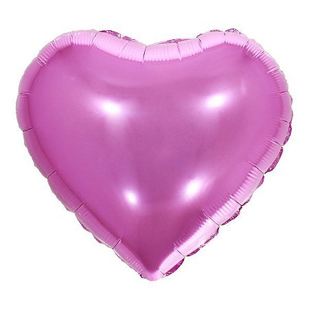 BALAO METALIZADO 18 CORACAO ROSE 6 UNIDADES MAKE+