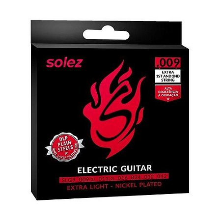 Encordoamento Solez Guitarra .009 Extra Light Nickel Plated