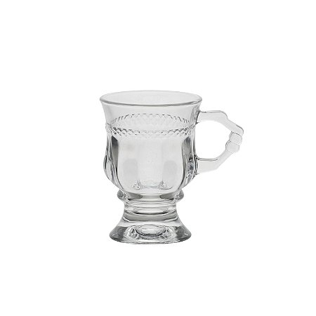 Xicara p/ Cappuccino c/ Alça e Pé de Cristal 142ml - Lyor