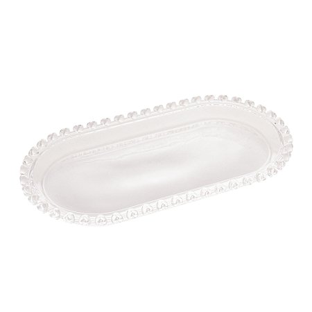 Travessa Oval de Cristal Coração 25x13x2,5cm Lyor