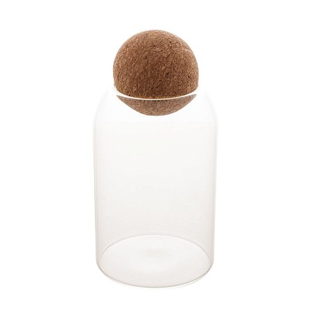 Pote Vidro Borossilicato com Tampa Esfera Cortiça 800ml