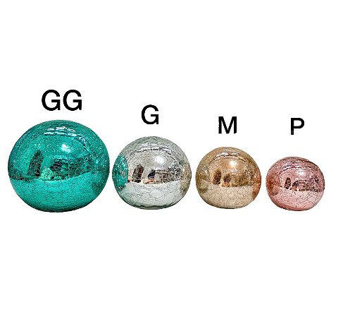 Bola de Vidro Craquelada - Tam GG