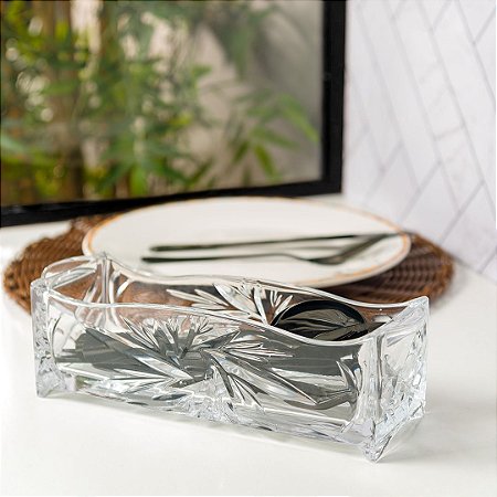 Porta Talher Em Cristal Prima 27x8x9cm - Lyor
