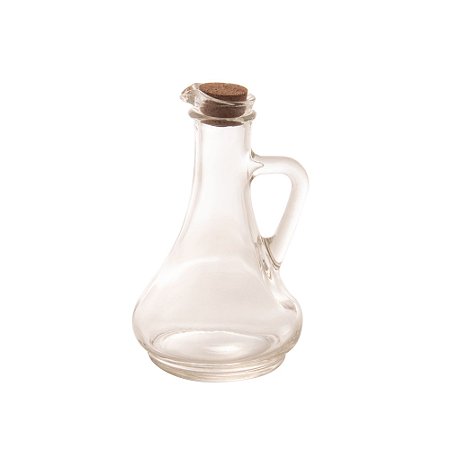 Galheteiro Rustico Porta Azeite De Vidro Tampa Cortiça 250ml - Lyor