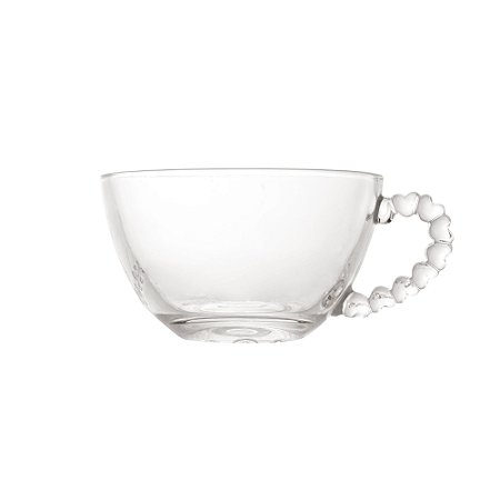 Xicara para café de cristal Coração - 80ml unid