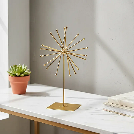 Estatua Aramado Decorativa metal 23cm - Dourado