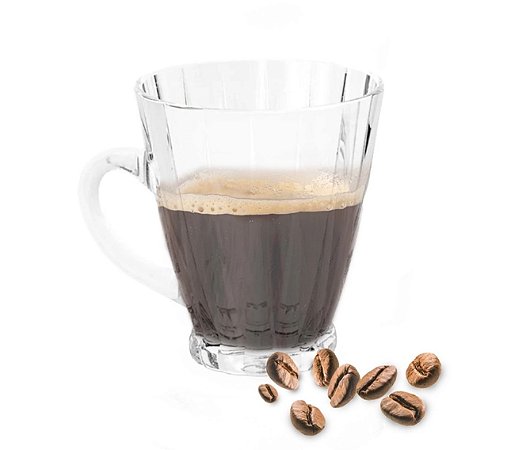 Caneca de chá ou café vidro 160ml - transparente