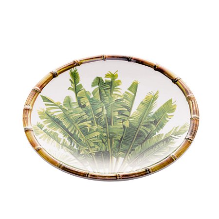 Prato De Sobremesa Melamina Palm Tree 22cm