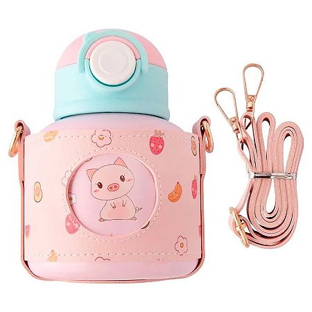 Garrafa Térmica Infantil com Alça 500ml - Aço inox