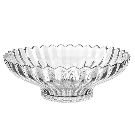 Centro de mesa fruteira de cristal Geneva 32x32x11cm - Wolff
