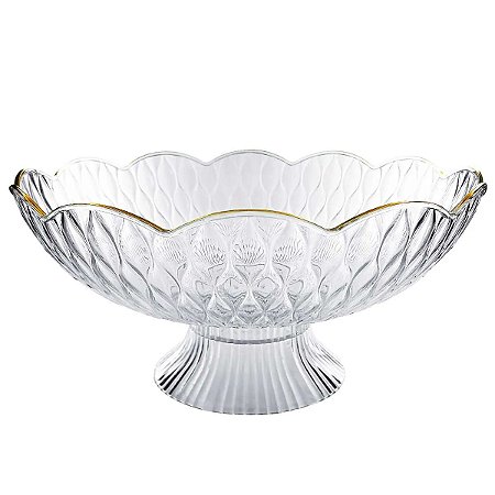 Centro de Mesa Fruteira Redonda 26x12,3cm em Plástico