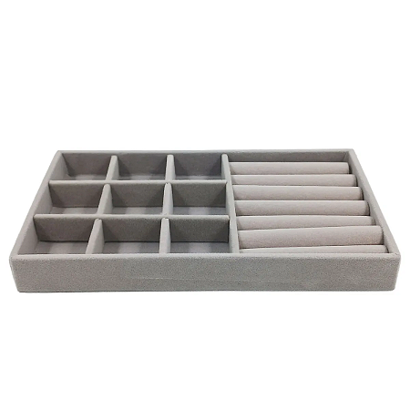 Porta Joias c/ 10 Divisórias 12,5x21,5cm em Mdf Veludo