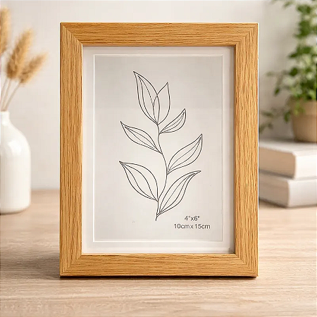 Porta Retratos Decorativos Borda Caixa Foto 10x15 Minimalist