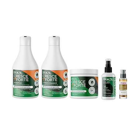 COMBO CRESCE + FORTE - KIT HOME CARE NUTRIÇÃO E CRESCIMENTO CRESCE + FORTE 500ml + TÔNICO CAPILAR FIOS + FORTE 120ml +REPARADOR DE PONTAS MARACUJÁ 30ml