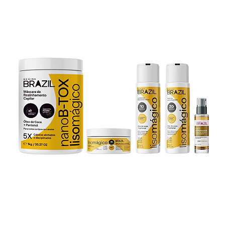 COMBO LISO MÁGICO - KIT HOME CARE TRATAMENTO INTENSIVO LISO MÁGICO 300g +MÁSCARA DE REALINHAMENTO CAPILAR LISO MÁGICO - 1KG + REPARADOR DE PONTAS MARACUJÁ 30ml