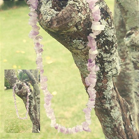 Choker Ametista Lavanda-Espiritualidade-Intuição-Transmutação