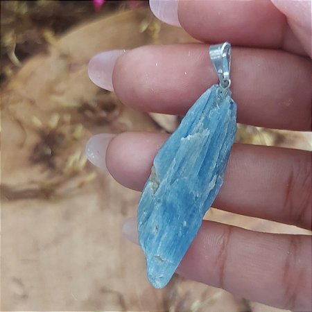 Pingente Cianita Azul -Espada do Arcanjo Miguel- Proteção intensa
