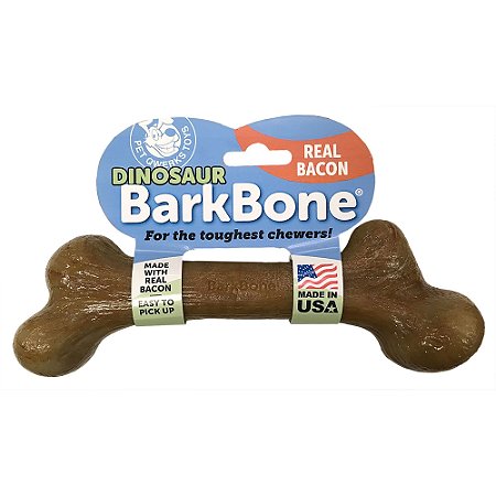 Pet Qwerks Dinosaur Barkbone Real Bacon