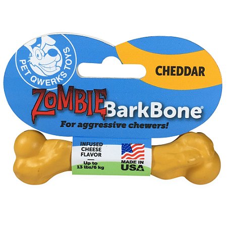 Pet Qwerks Zombie Barkbone Cheddar