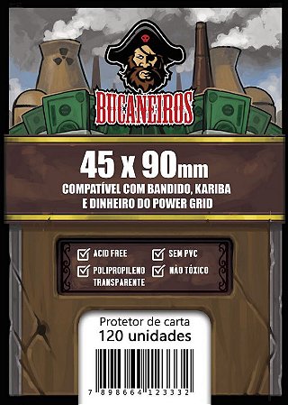 Sleeve Customizado - Bandido / Kariba / Dinheiro do Power Grid / Futuropia (45 x 90)