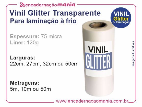 Vinil Glitter para Laminação a Frio