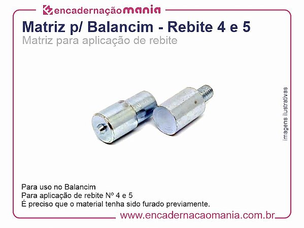 Matriz para Balancim - Aplicação de Rebite 4 e 5