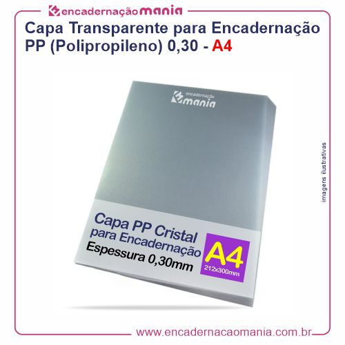 Capa PP Transparente para Encadernação - A4